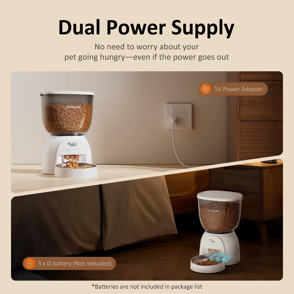 DUDUPET sealed-food-tank keeps kibble fresh with a reliable, odor-controlled storage space.