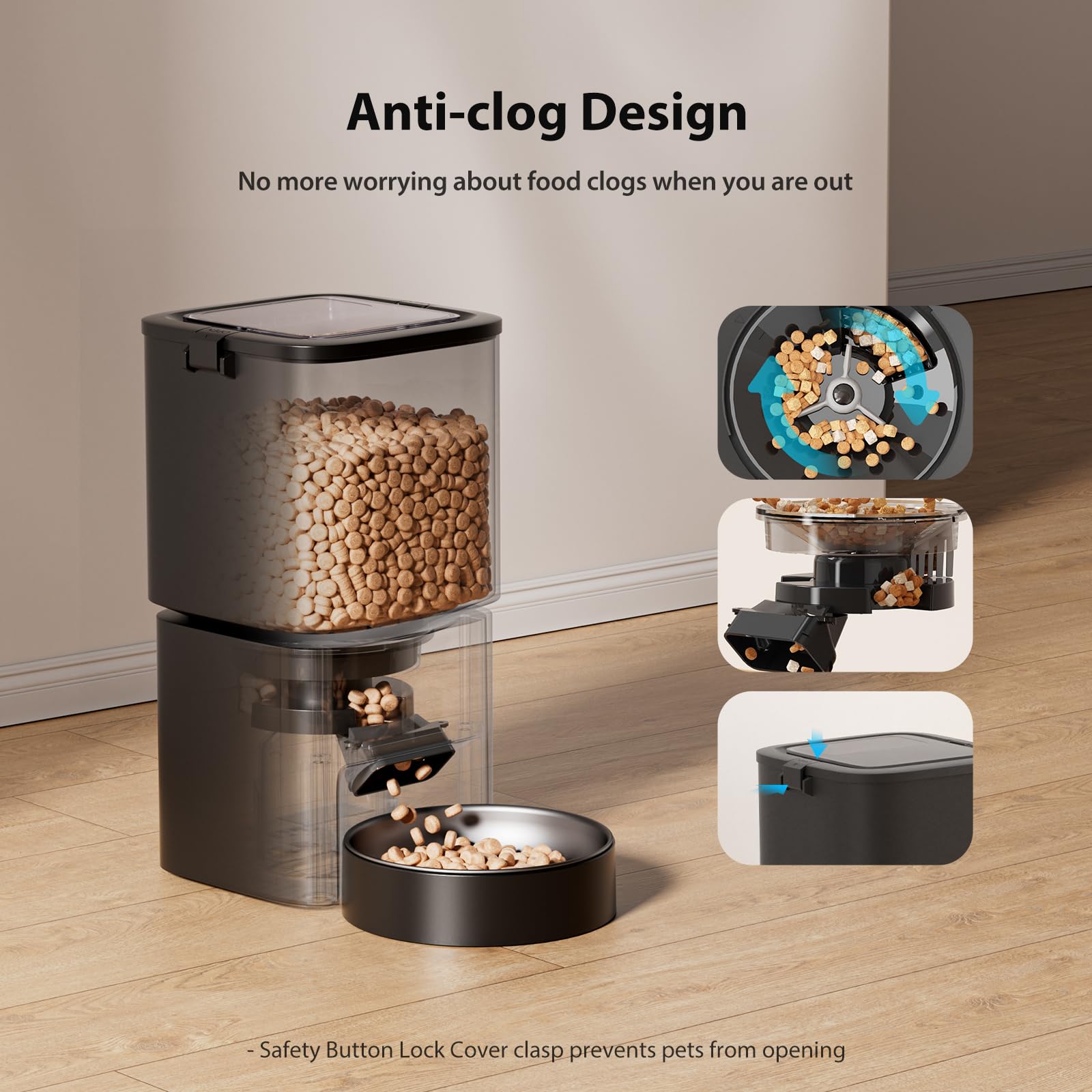 DUDUPET large 5l food storage keeps supply stocked for days