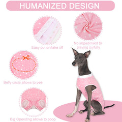 Due Felice dog surgery suit elastic neck band ensures secure, comfortable fit