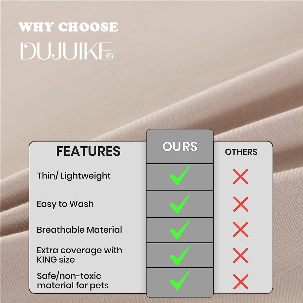 DUJUIKE durable waterproof sheet laid on bed for reliable protection.