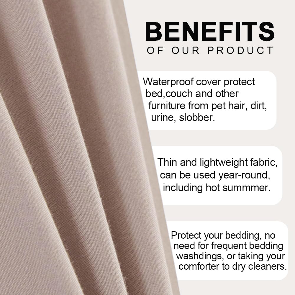 DUJUIKE king-size coverage shown on bed fits Cal King and King mattresses.