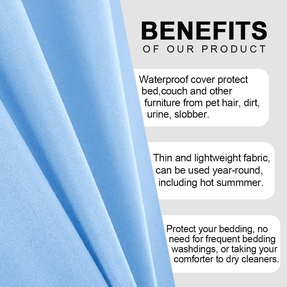 DUJUIKE sky blue cover enhances bedroom decor and protection