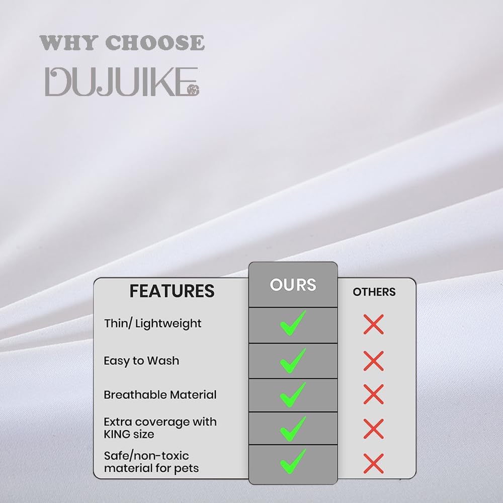DUJUIKE super king bed cover fits 90x118 inches