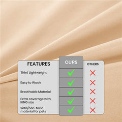 DUJUIKE waterproof bed cover with pet-hair resistant surface.