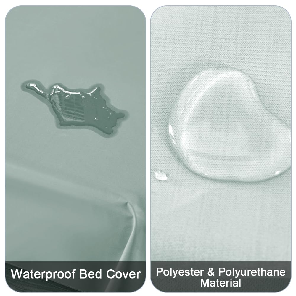 DUJUIKE waterproof fabric closeup shows breathable thin material for comfortable sleep.