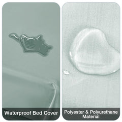 DUJUIKE waterproof fabric closeup shows breathable thin material for comfortable sleep.
