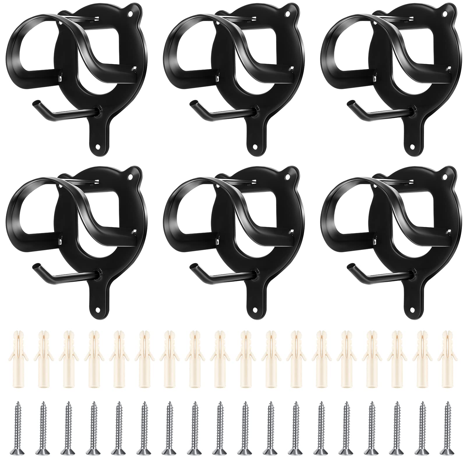 Dunzy 6-counts horse bridle rack with six hooks keeps reins organized and stalls tidy