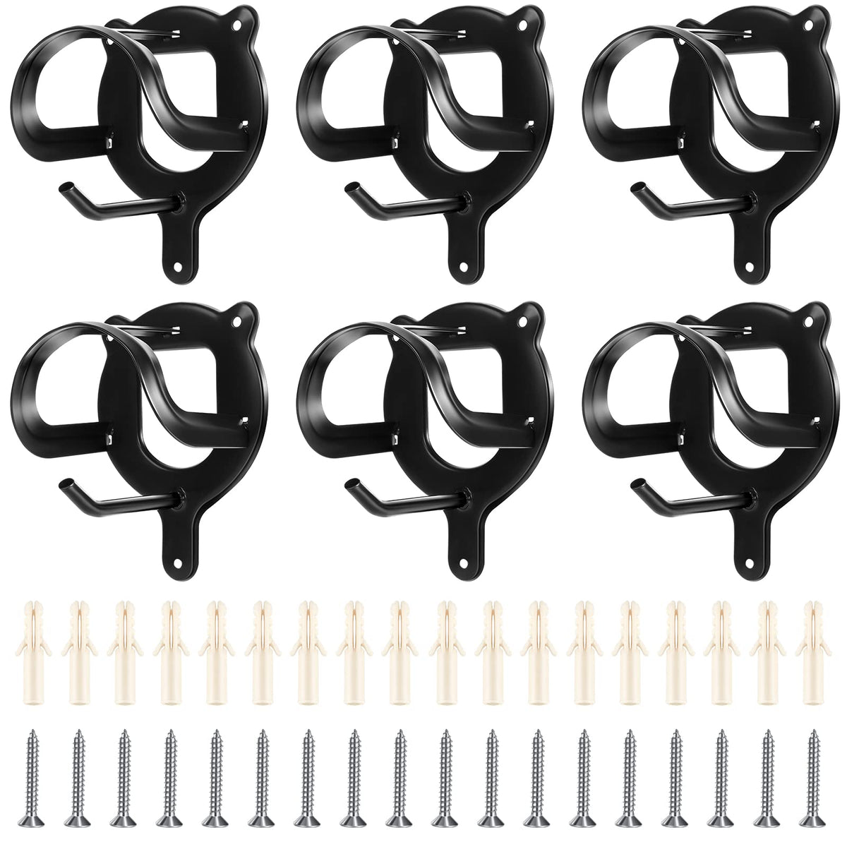 Dunzy 6-counts horse bridle rack with six hooks keeps reins organized and stalls tidy