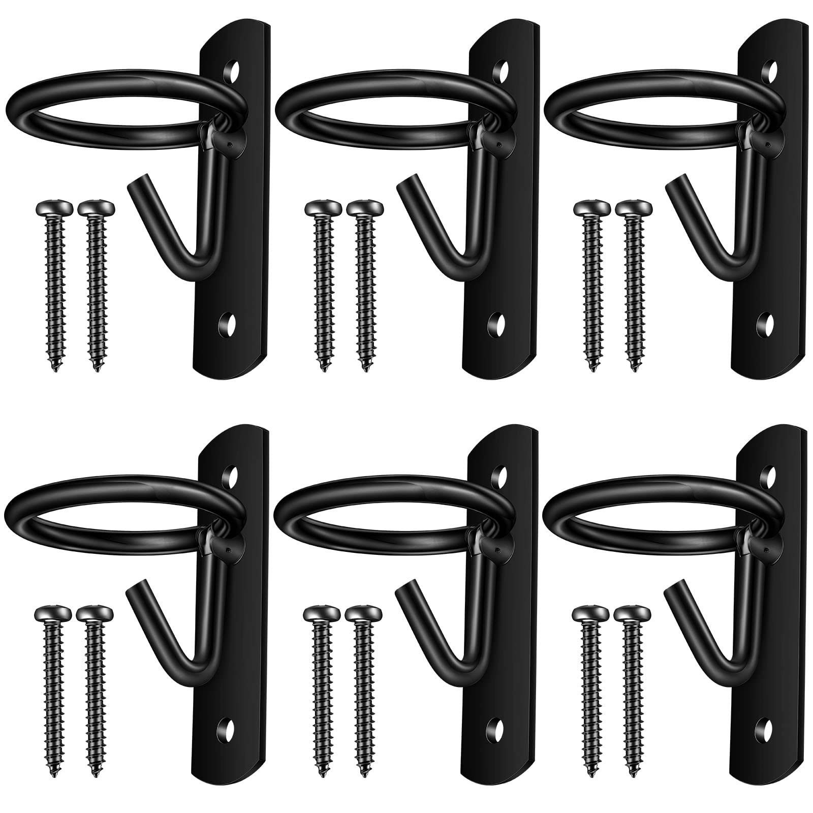 Dunzy six-pack bucket hooks for horses keep stalls organized and buckets secure.