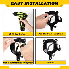 Dunzy bridle hooks with expansion tubes and screws for quick installation