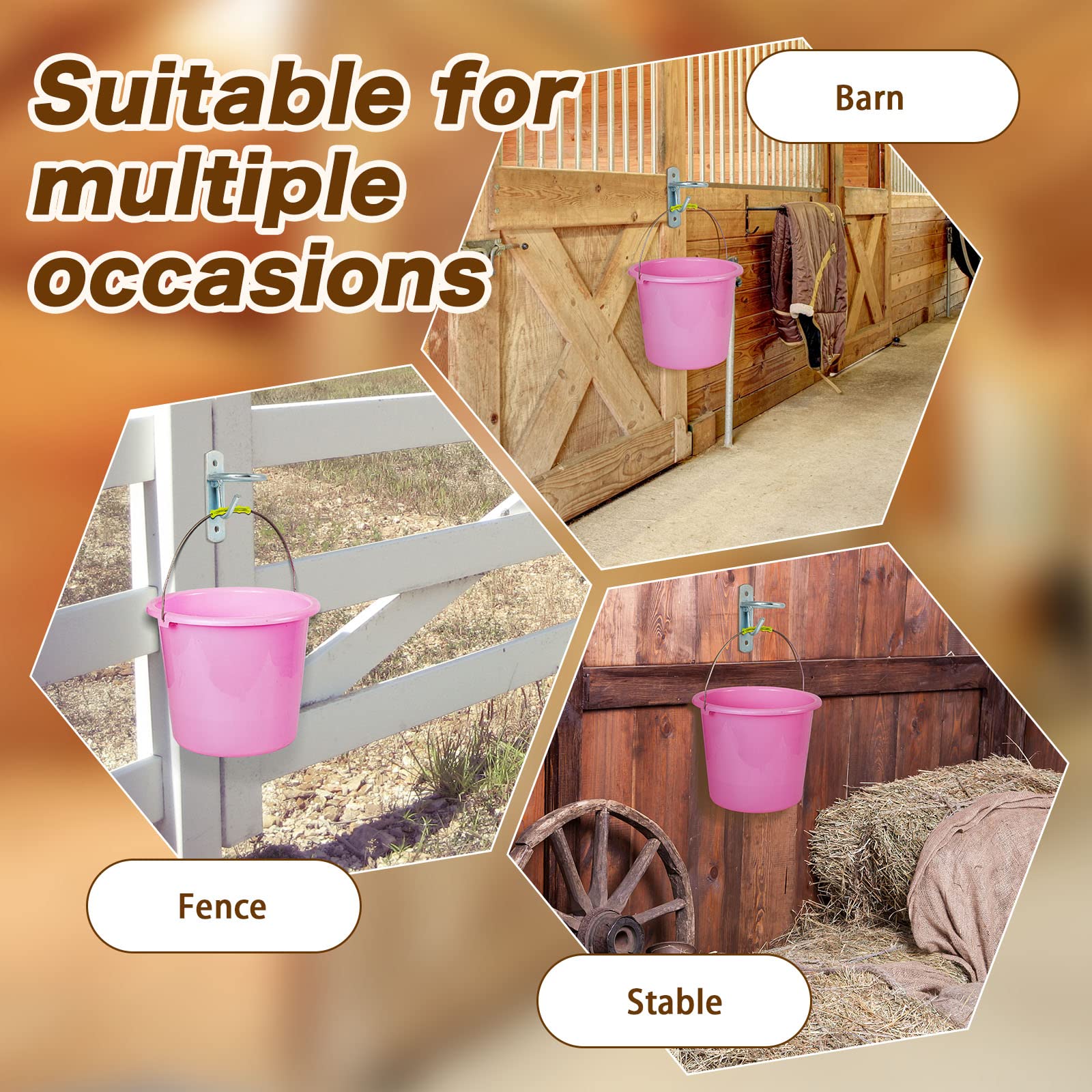 Dunzy 5 cm ring bucket hooks provide a strong hanging point for buckets