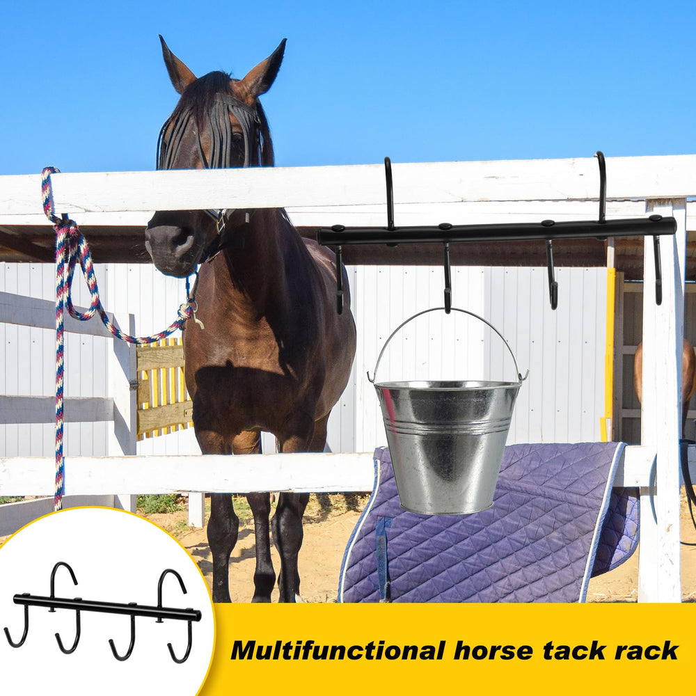 Dunzy stable tack rack wall-mount keeps gear accessible and tidy.