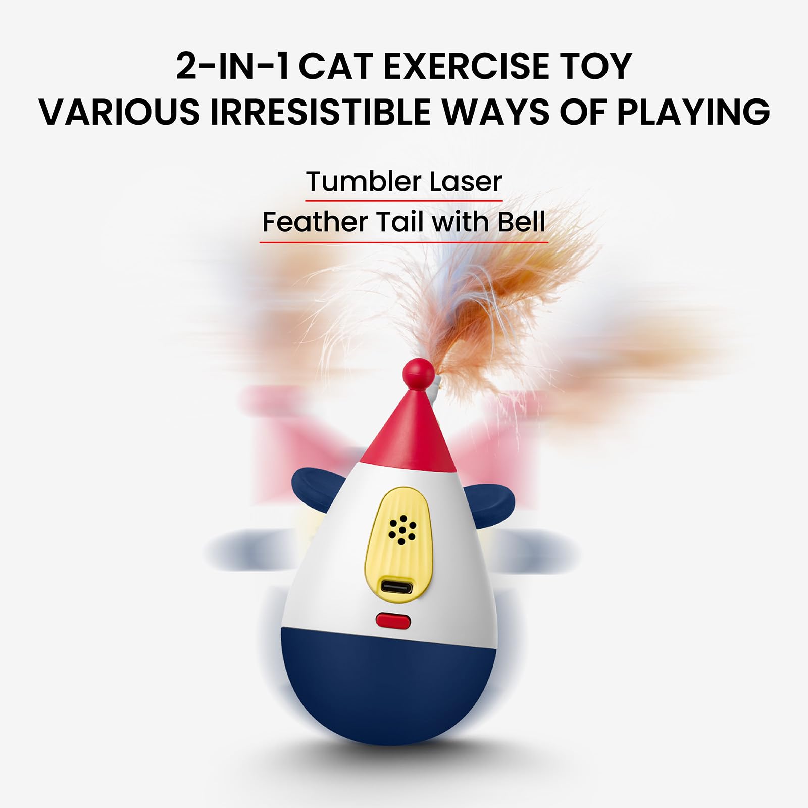 Duepay Laser Cat Toy 360-spin mode illustrating dynamic motion for sustained engagement.