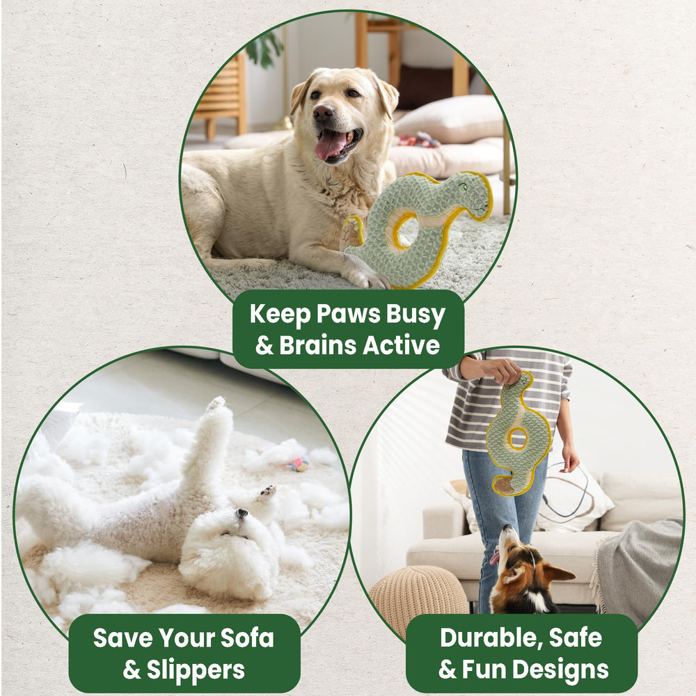 DURABITE Ring Snake toy with low-tone squeaker for engagement