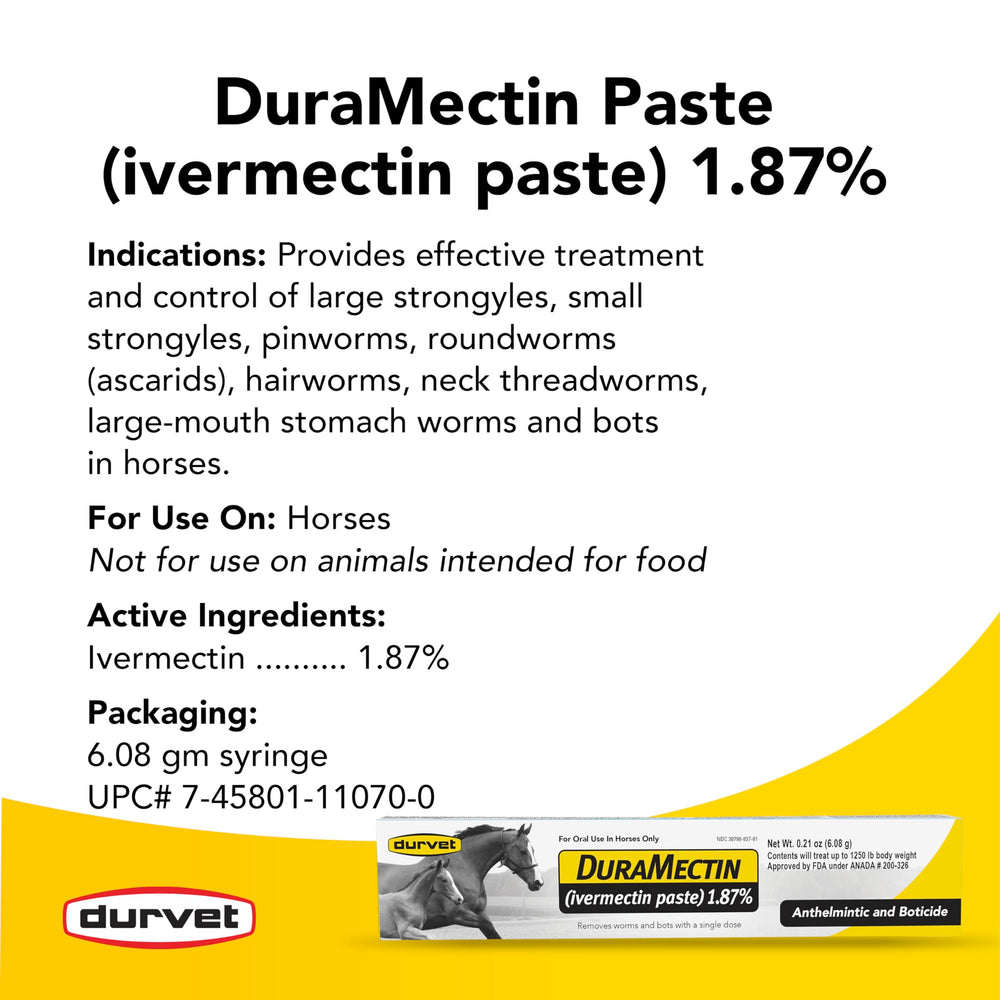 Duramectin front view two-dose shows convenient single-dose option.
