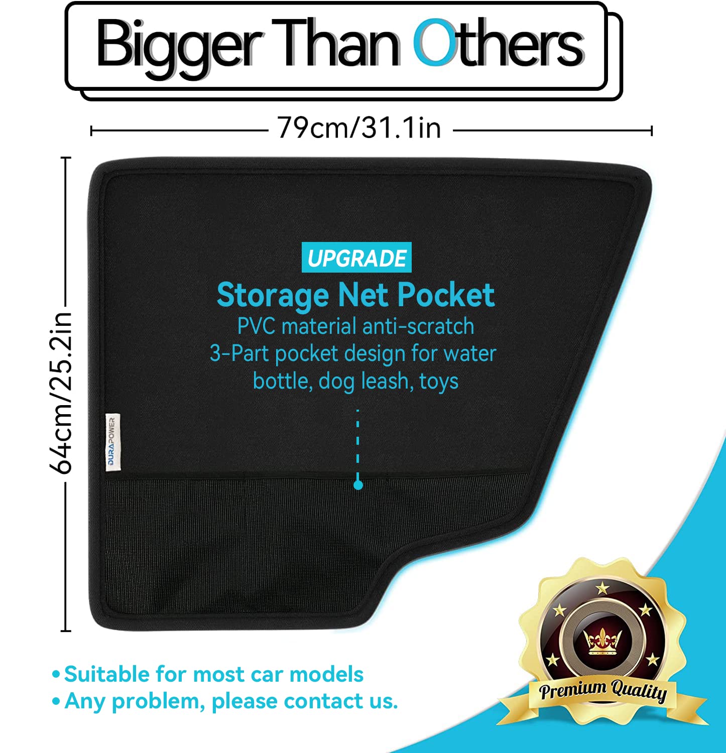 Durapower dog door protector installation close-up with suction cups.