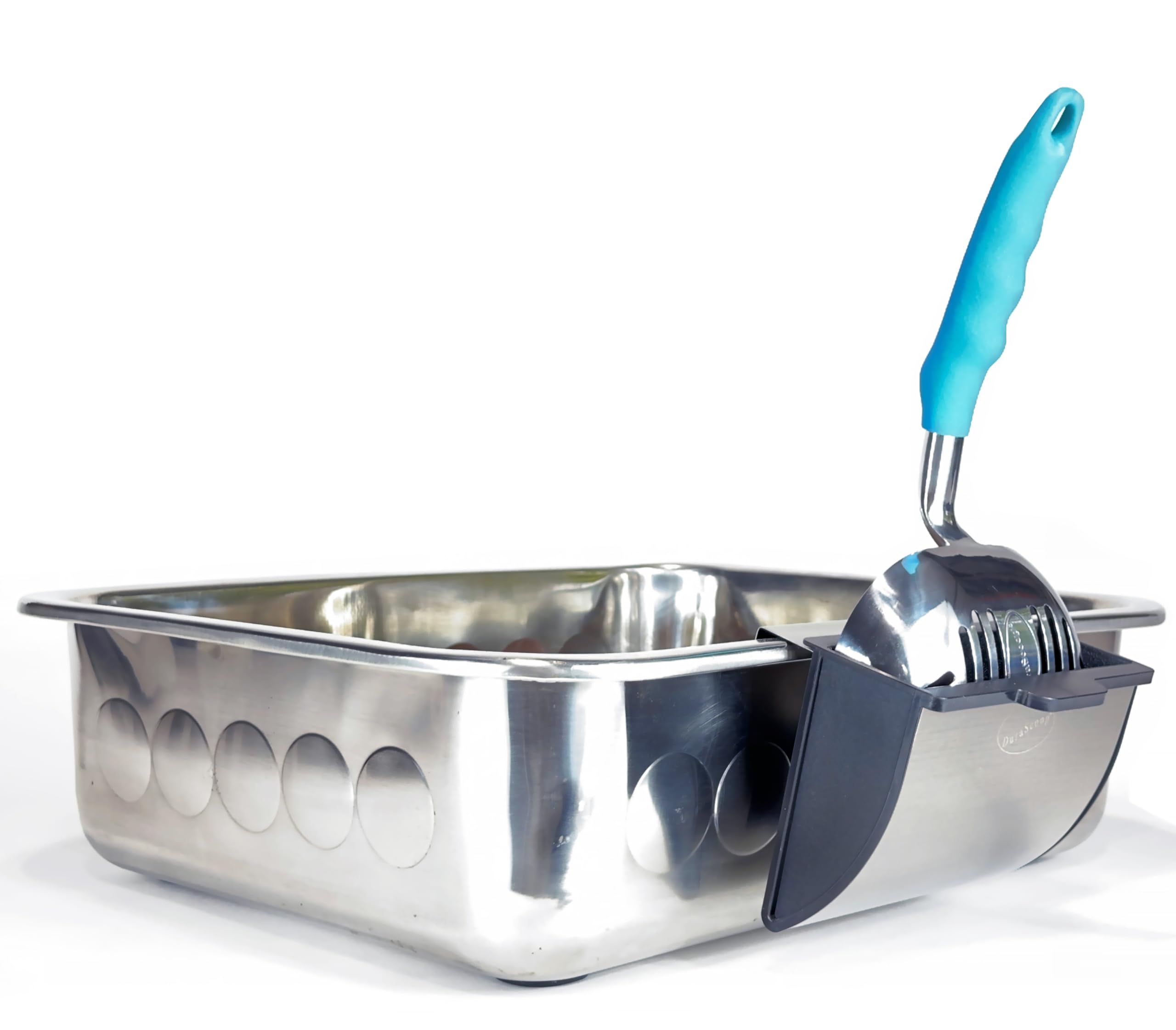 DuraScoop durable-metal-construction image conveys sturdy, long-lasting home accessory.