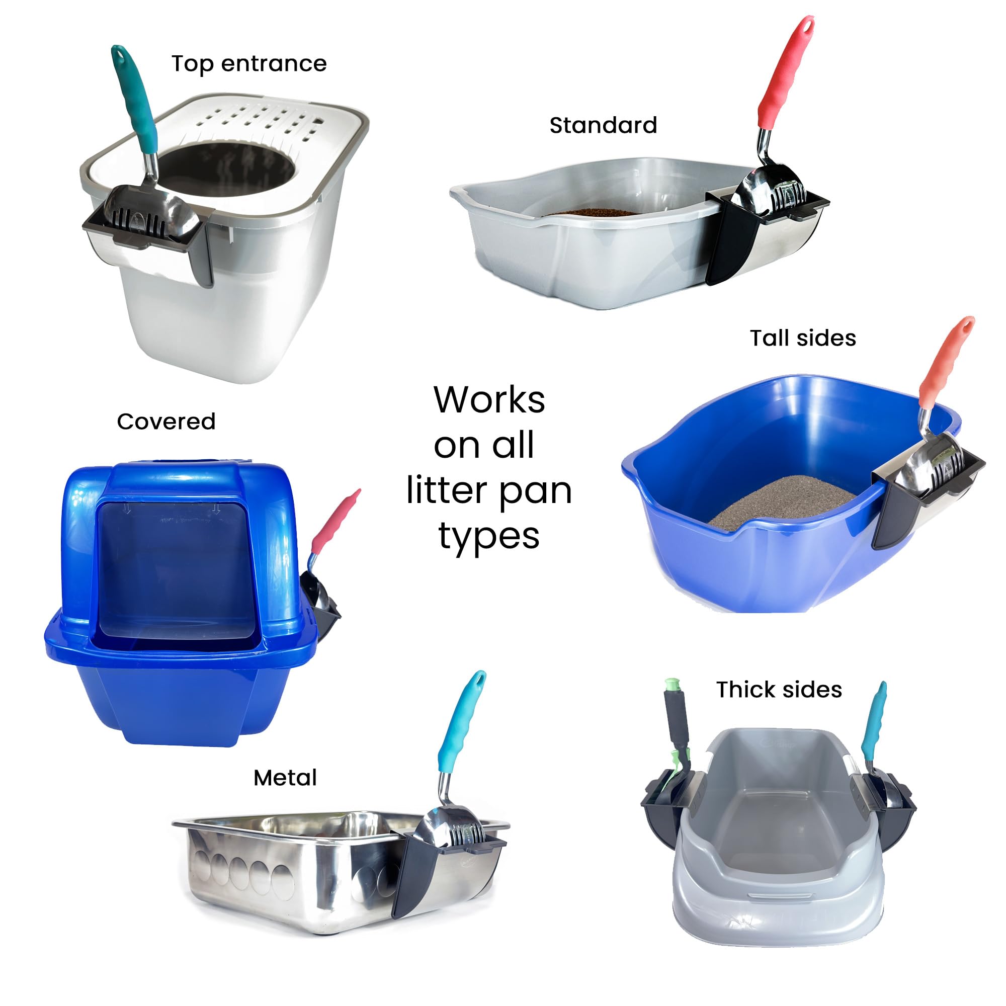 DuraScoop scoop caddy stable design keeps your scoop upright during cleanup tasks.