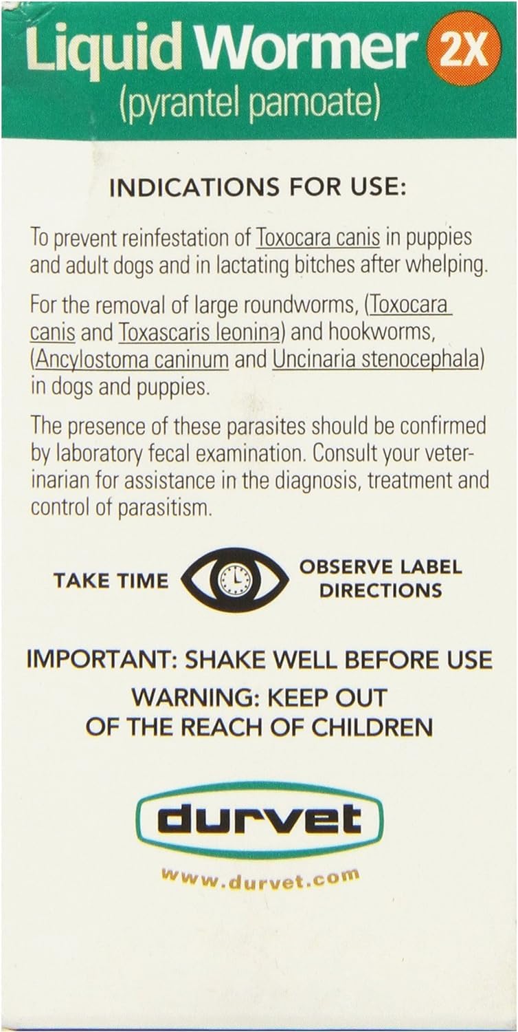 Durvet 2X Liquid Wormer pack-2 image demonstrates value pack for multiple dogs