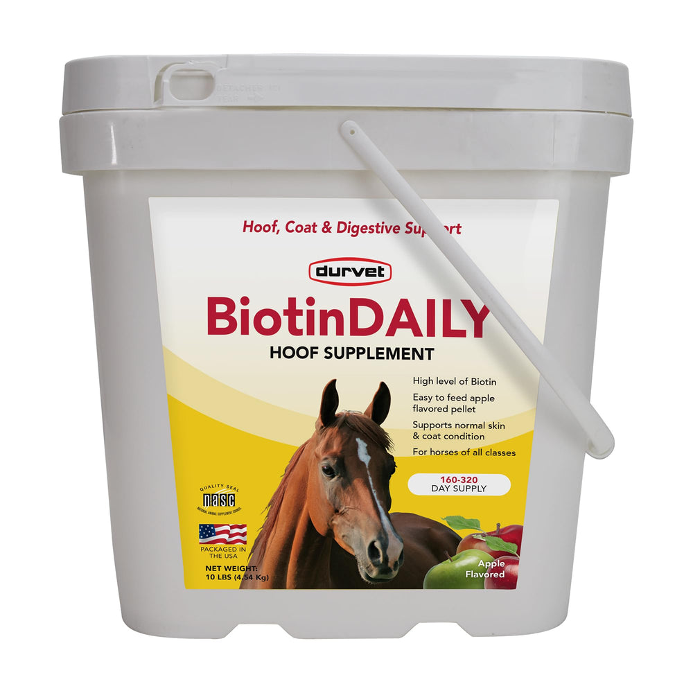Durvet BIOTIN Daily 10lb bag side view for routine use