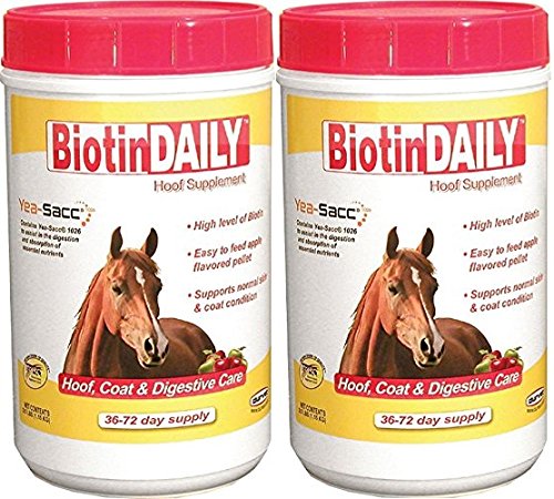 Durvet Biotin Daily Hoof Care Supplement pack supports hoof health and growth.