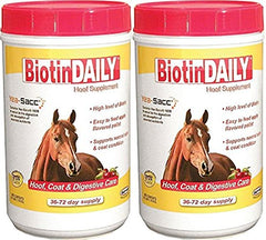 Durvet Biotin Daily Hoof Care Supplement pack supports hoof health and growth.