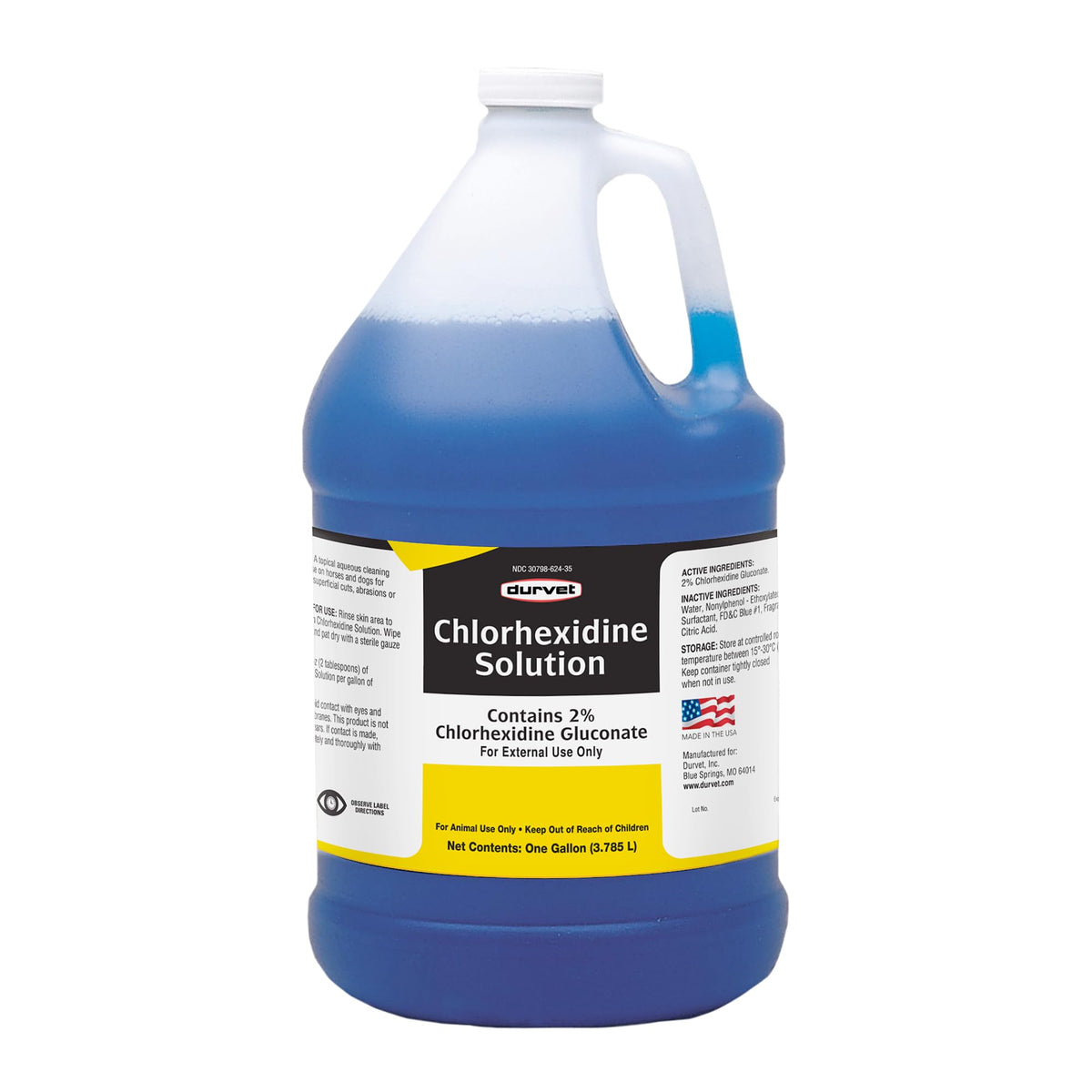 Durvet chlorhexidine 2% for horses and dogs 1gal bottle enables gentle wound cleaning for minor injuries
