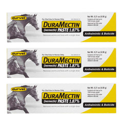 Durvet Duramectin Equine Wormer Paste tube for simple dosing and parasite protection in horses.