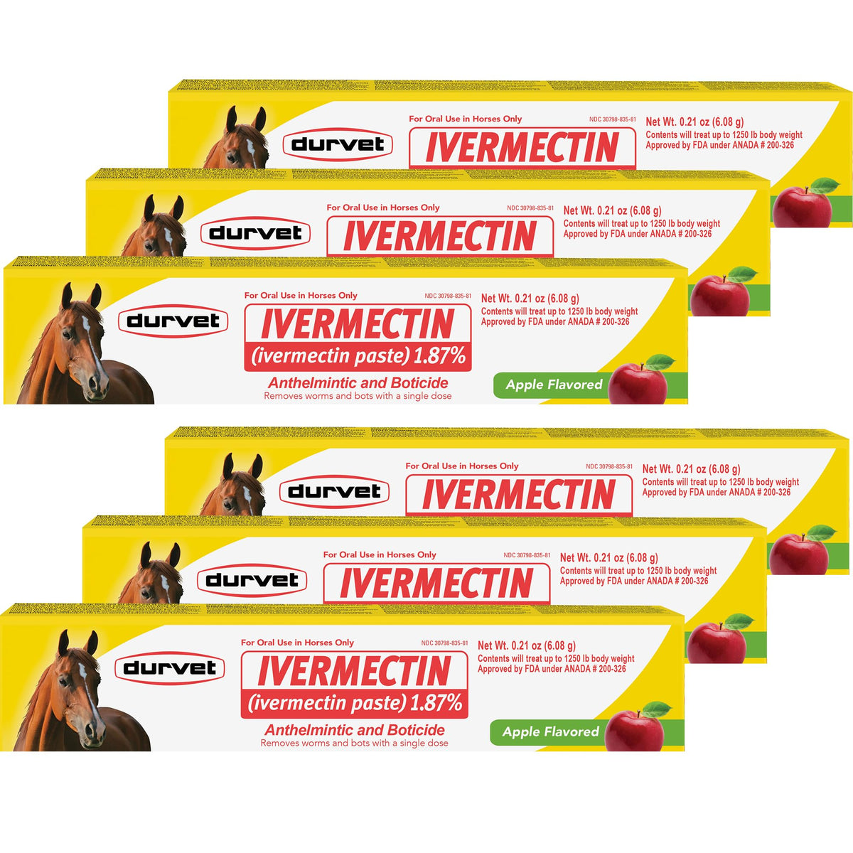 Durvet Ivermectin Paste apple flavored syringe for easy equine deworming
