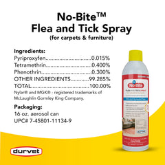 Durvet No Bite IGR spray applied to furniture to deter pests.