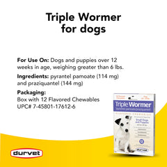 Durvet packaging front view highlights non-prescription option for small dogs.