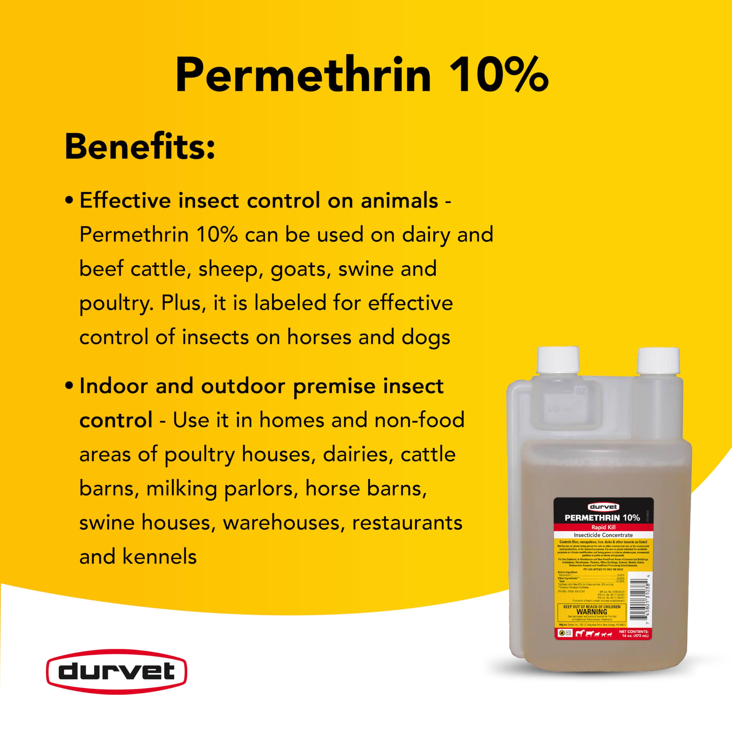 Durvet Permethrin EC 10% dog coat application during grooming