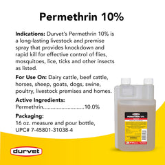 Durvet Permethrin EC 10% pour spout for easy dosing