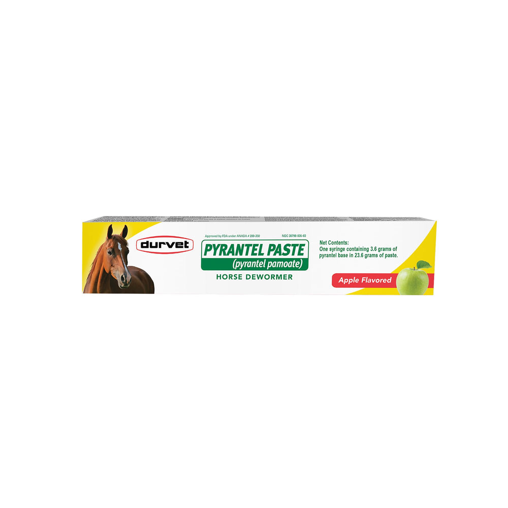 Durvet Pyrantel Paste Wormer for horses apple flavor single-dose administration image