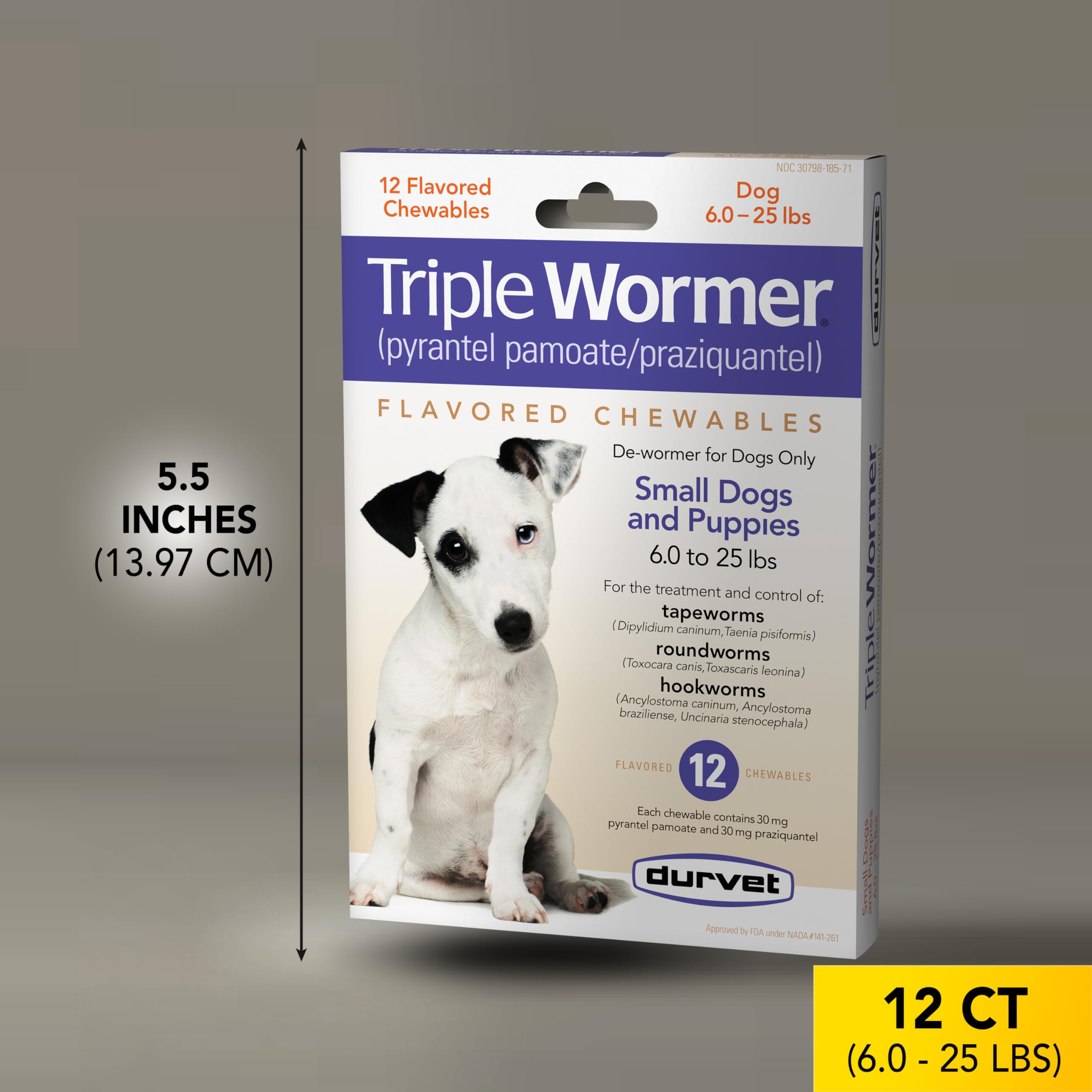 Durvet tablets close-up shows chewable texture for pets.