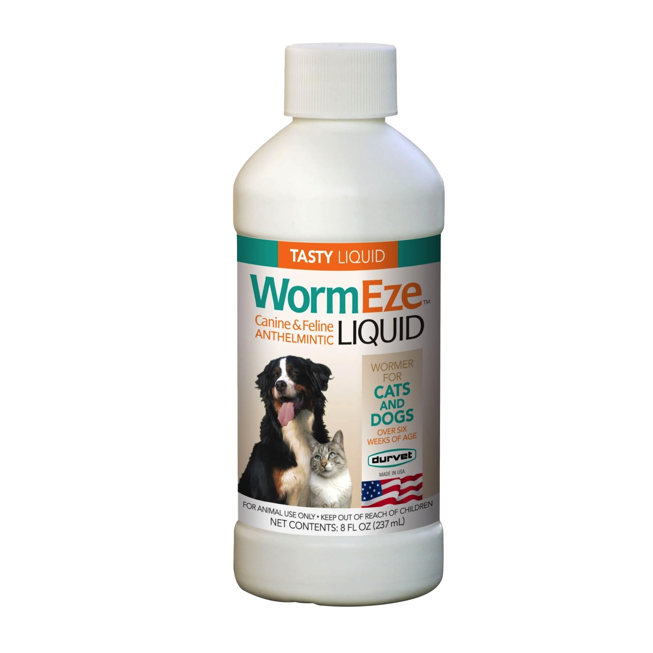 Durvet WormEze, dosificación fácil para perros y gatos, en agua o comida.