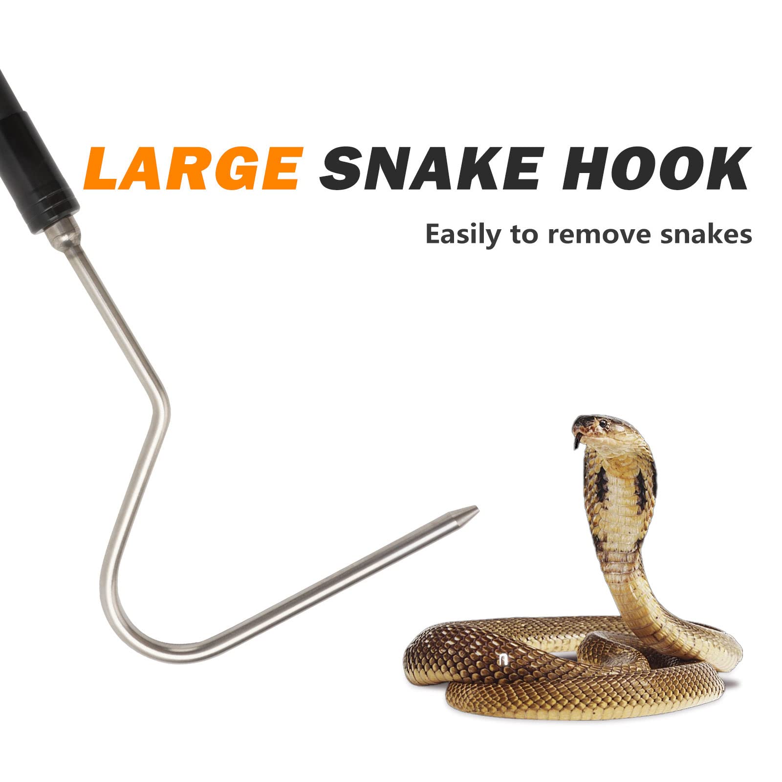 Dutypro rubber-handle snake grabber emphasizes ergonomic grip for extended field use.