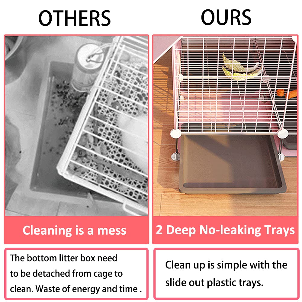 DuvinDD 2-Story Rabbit Cage front latch and secure entry for safety