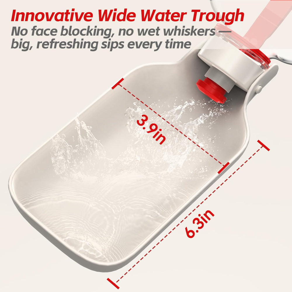 Duwize 19oz capacity dog bottle ensures longer walks without frequent refills.