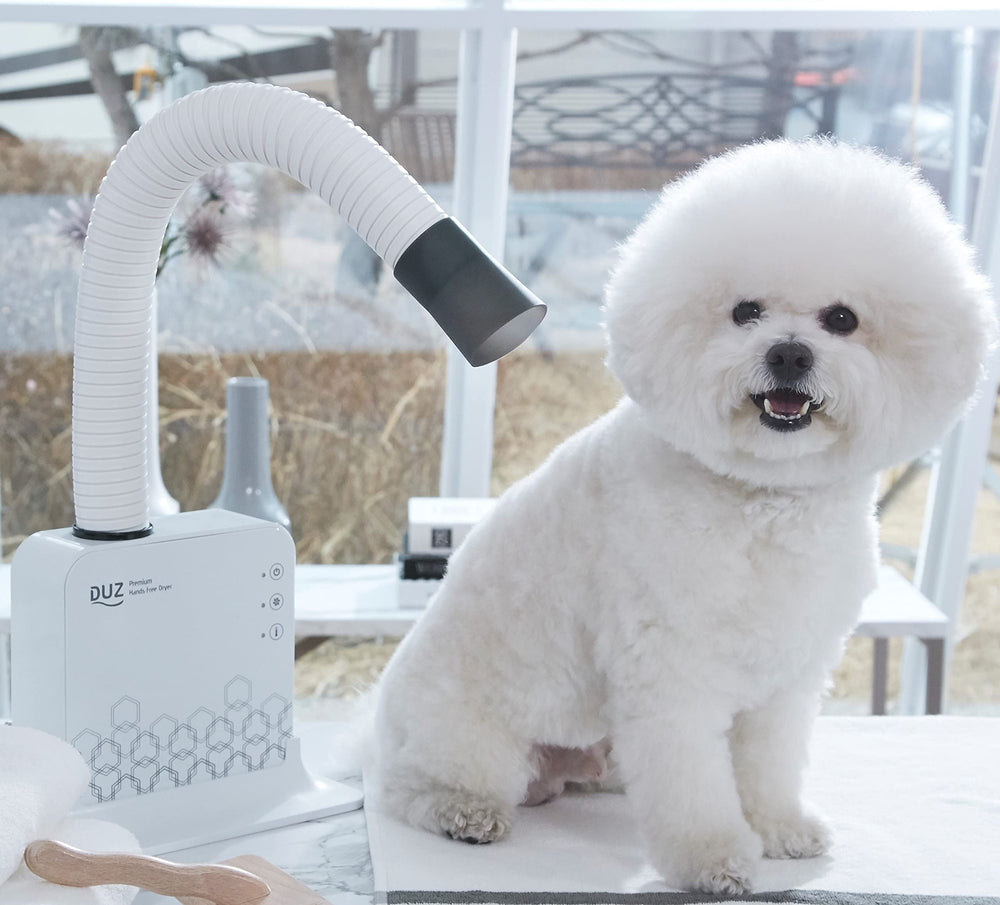 DUZ V2 with stand base provides hands-free stability during grooming sessions.