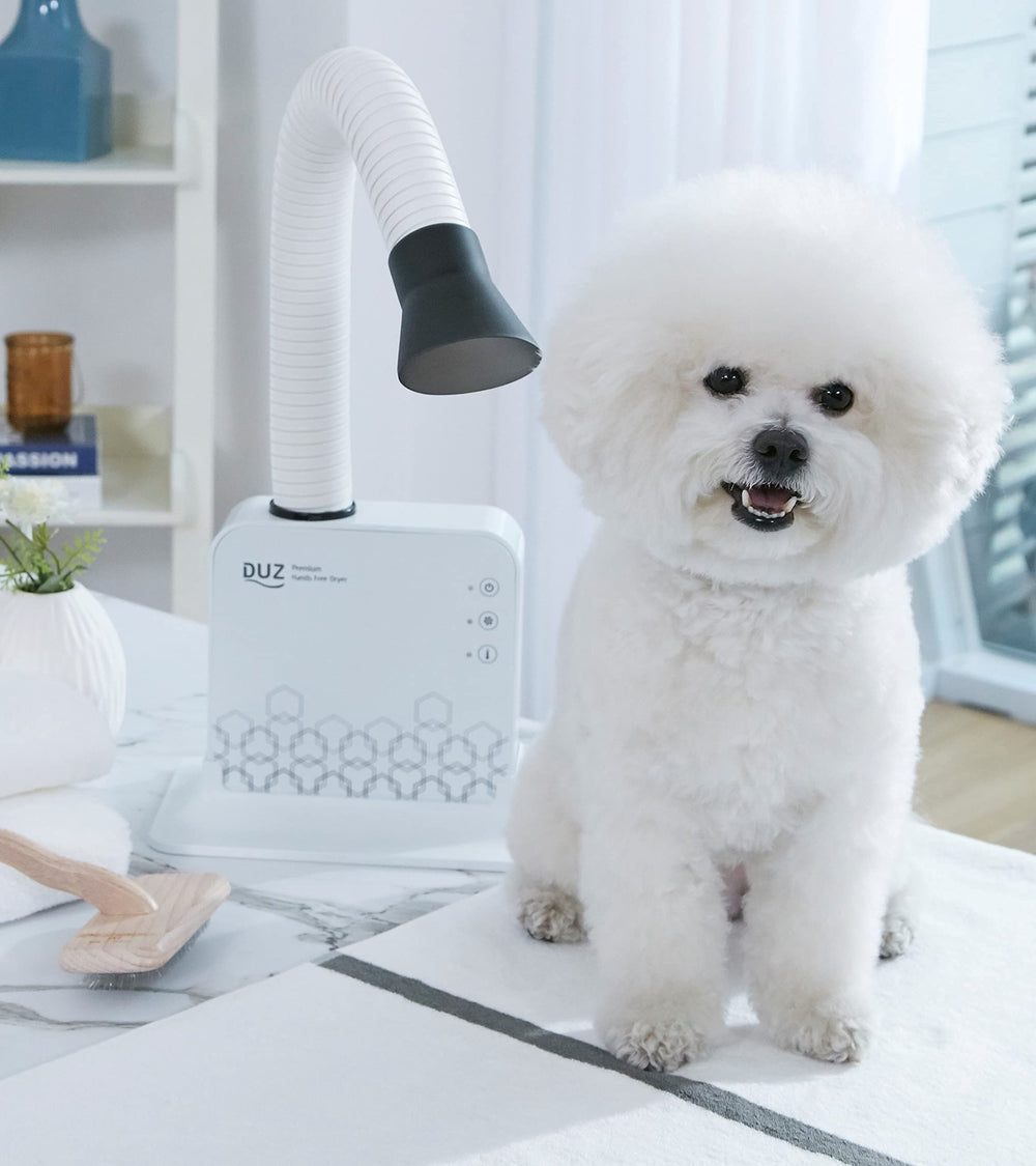 DUZ V2 wall-mount attachment saves space for versatile grooming setups.