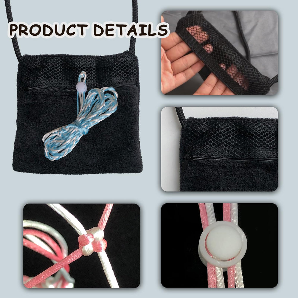 DVDKOLA sugar glider pouch zipper closure keeps pets secure while viewing outside.