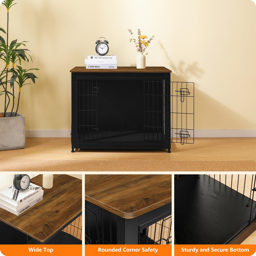 Dwanton adjustable feet stabilize the crate on uneven floors