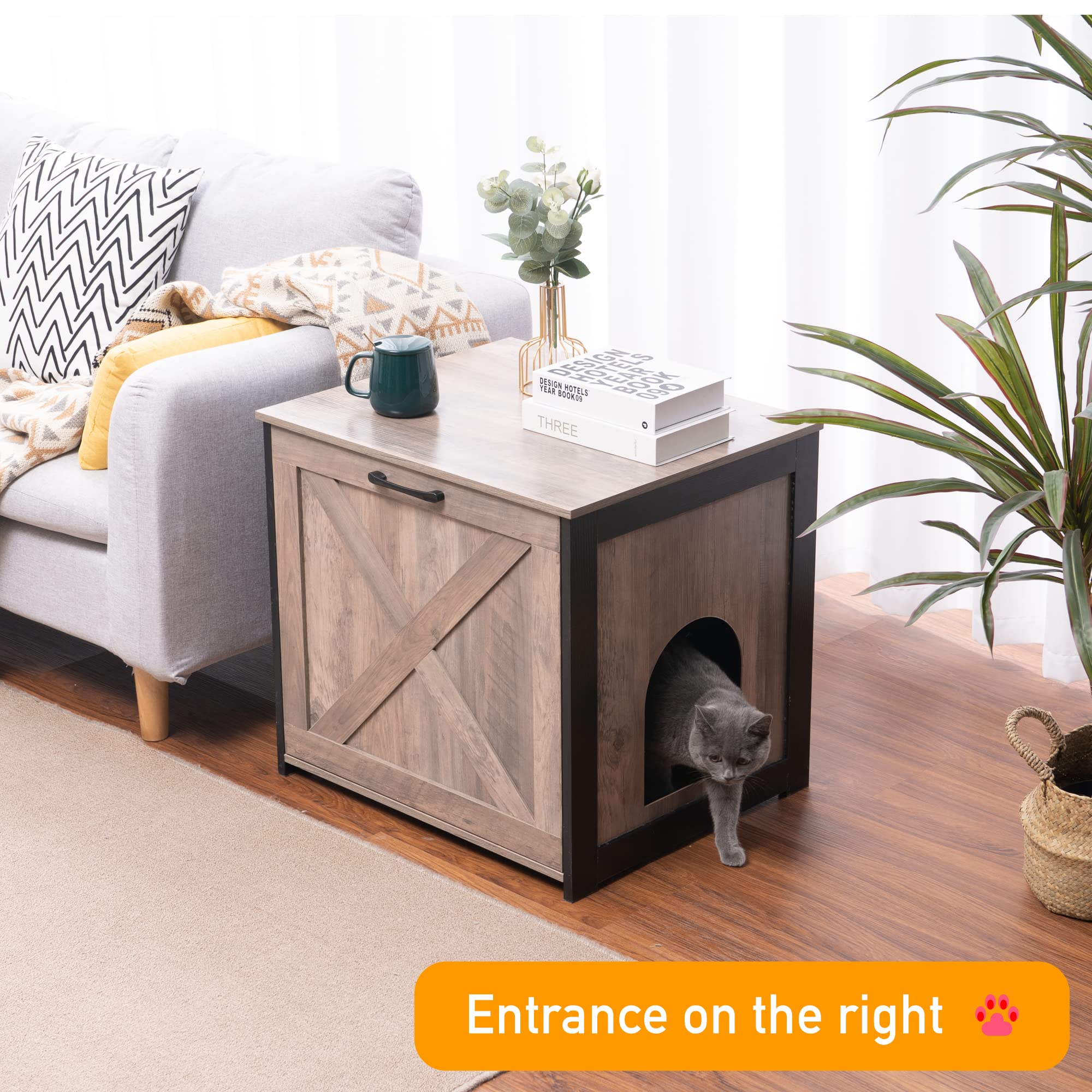 Dwanton cat litter box furniture interior dimensions help fit standard litter boxes.