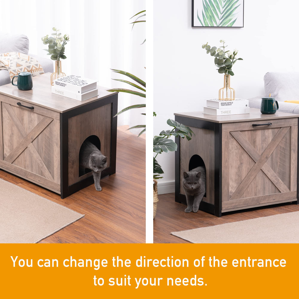 Dwanton cat litter box furniture side-table function, suitable beside sofa or bed.