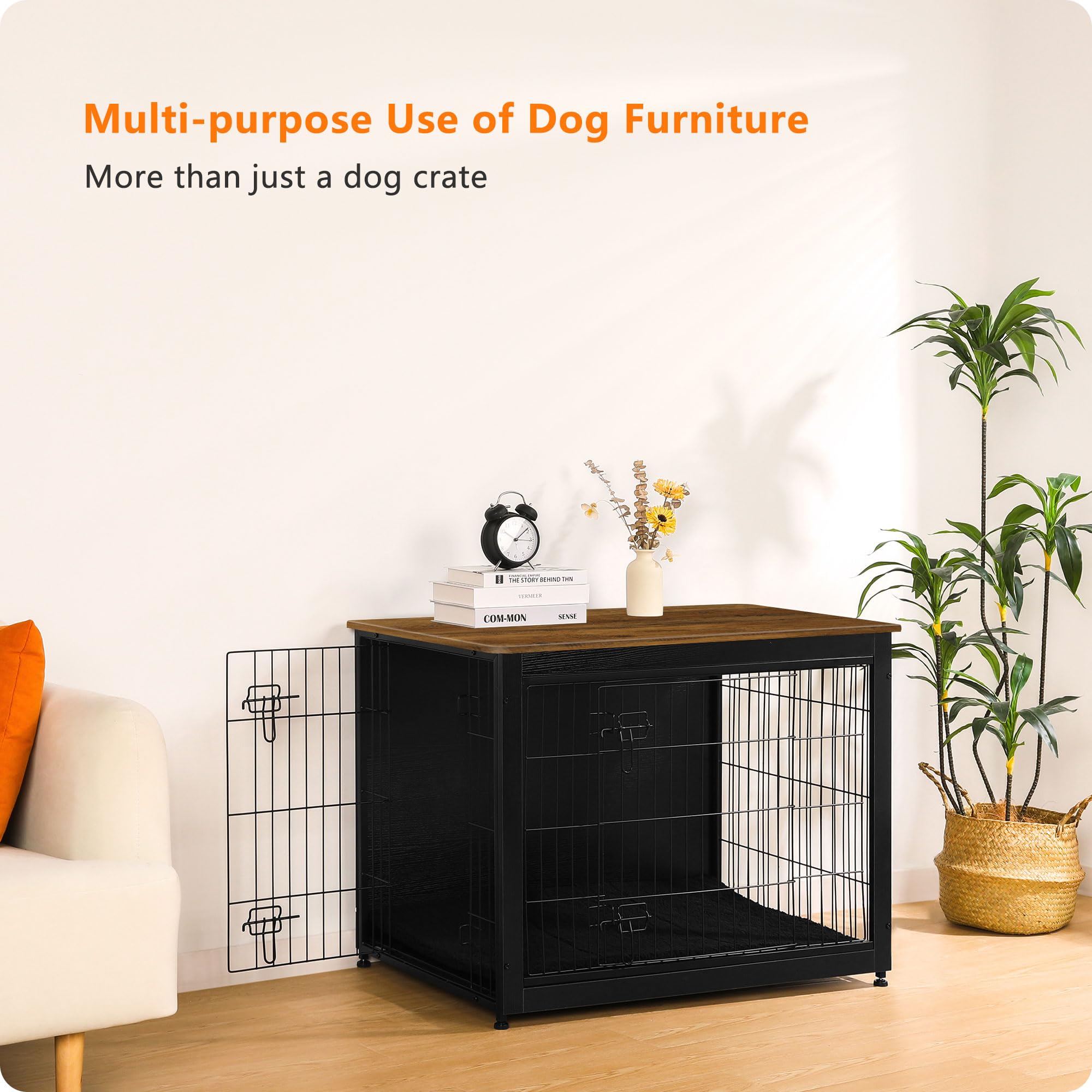 Dwanton black and warm brown finish complements modern home interiors.