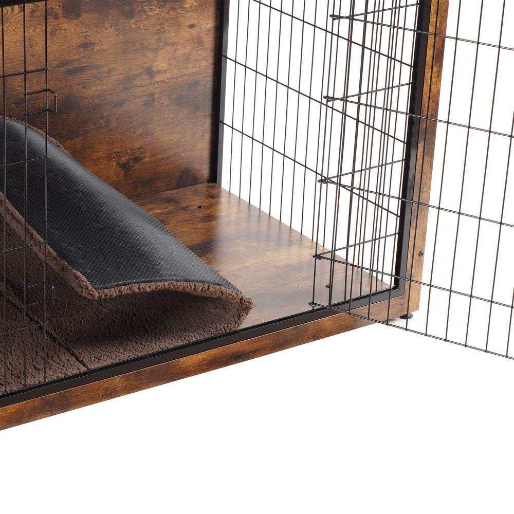 Dwanton dog crate cushion inside demonstrates cozy sleep space for canine comfort