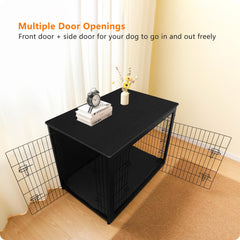 Dwanton dog crate double doors enable easy entry from either side.
