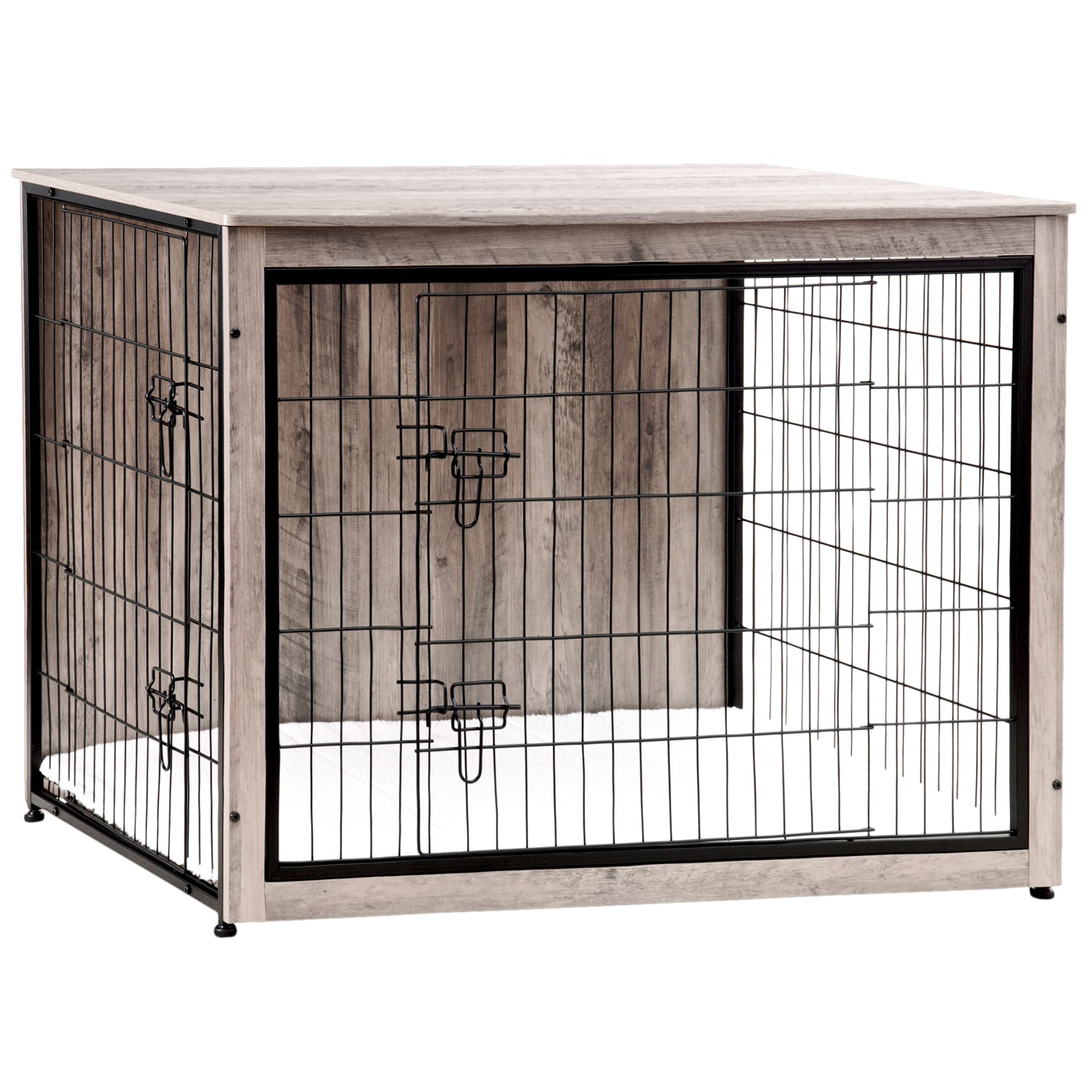 Dwanton dog crate dual doors enable easy entry for pets.