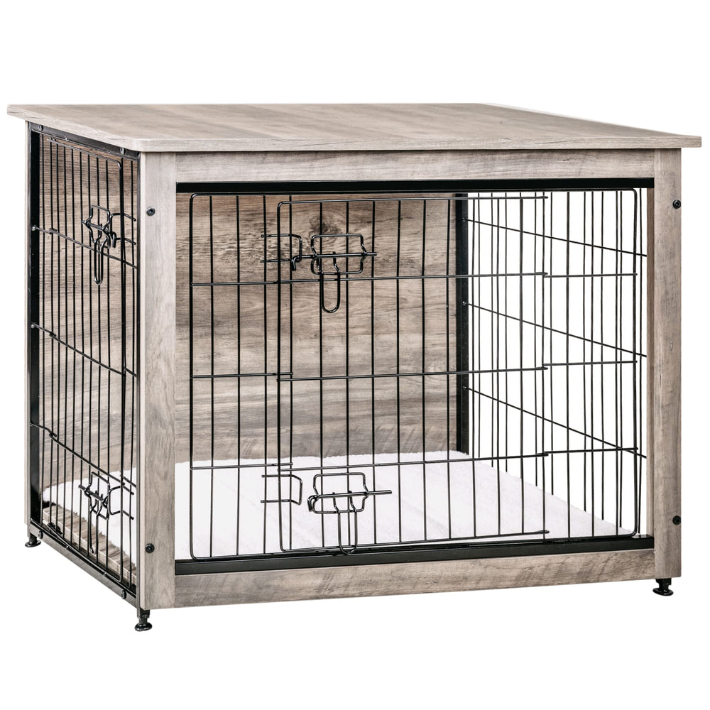 Dwanton dog crate furniture interior with cushion for cozy naps